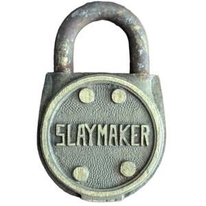 Vintage‎ Slaymaker Brass Padlock Lock #9 Old Lock Lock USA Made Antique Lock